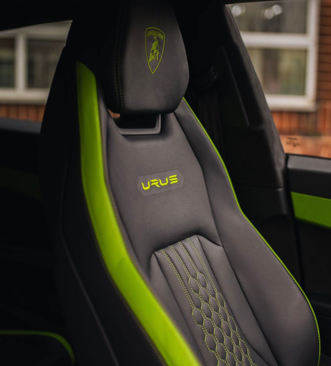 Green Lamborghini Interior 3